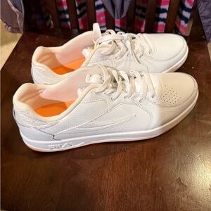Fila White Low-Top Sneakers with Orange Insole Accent BRAND NEW
